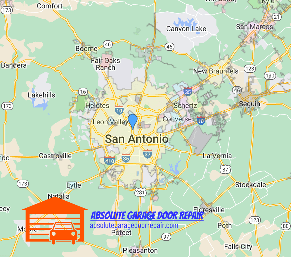 absolutegaragedoorrepair.com_san_antonio_metro_map